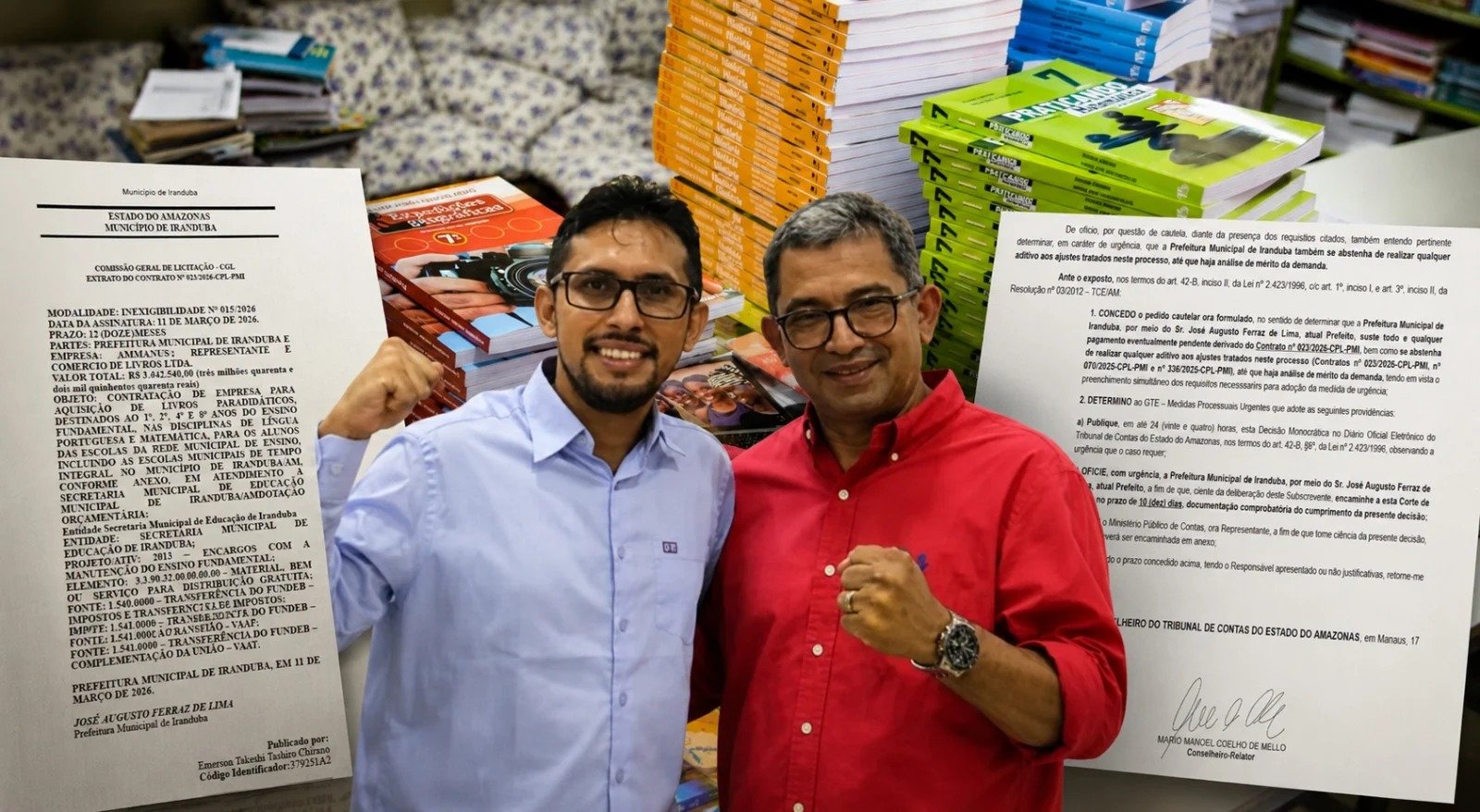 Livros de Iranduba têm custo estimado de R$ 691 por aluno